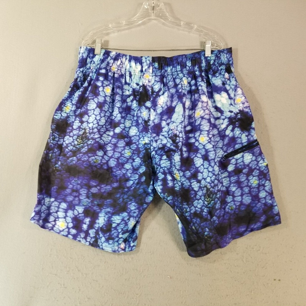 Reel Legends swim shorts bathing suit men's XL extra large Blue pockets fishing - Picture 6 of 13